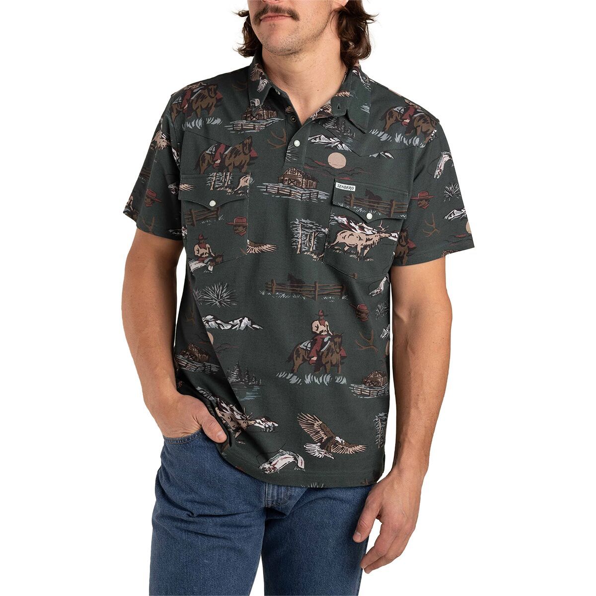 

Поло Cantina Sendero Provisions Co., цвет sky grande