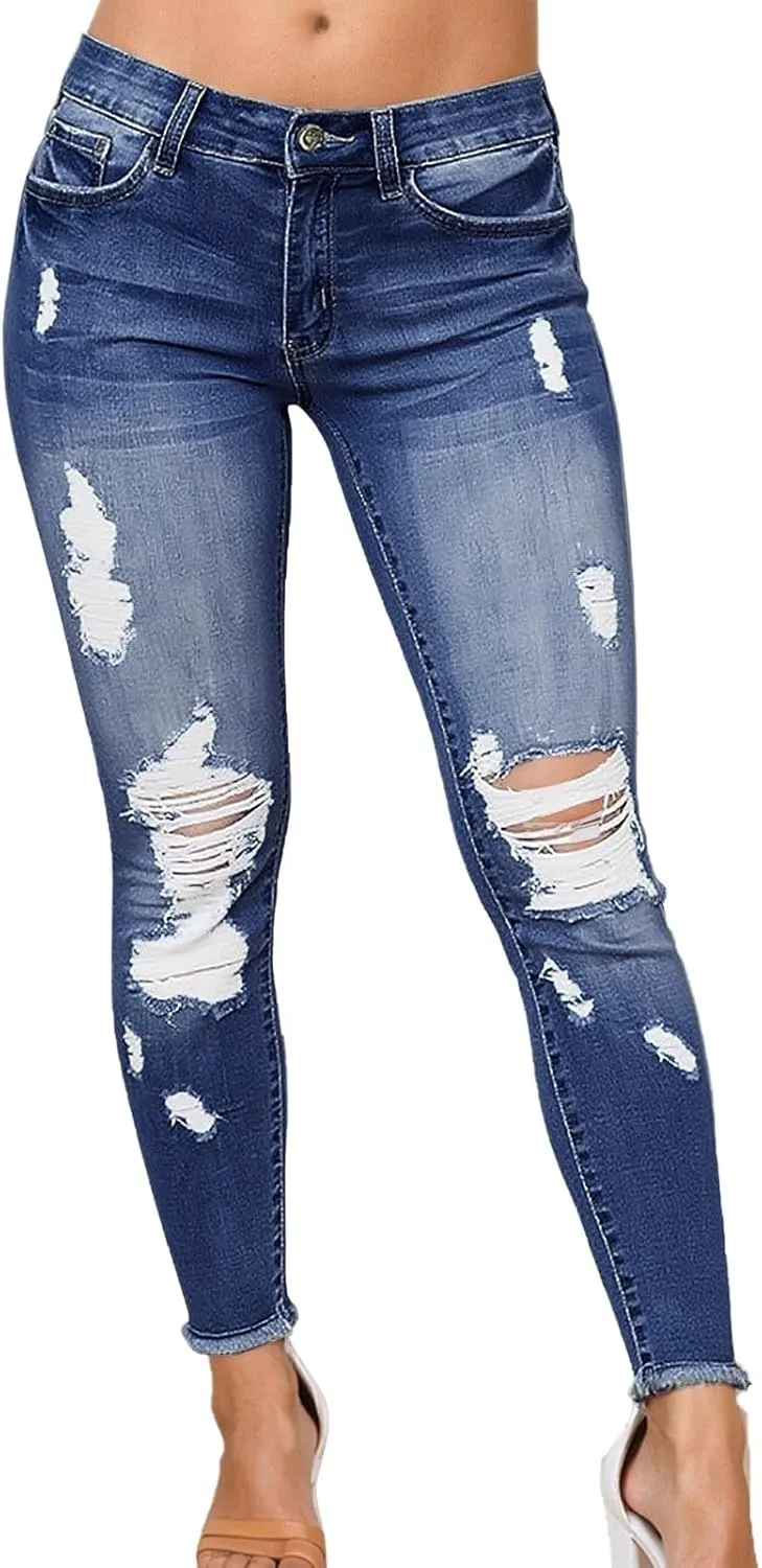 

Женские джинсы Skinny Ripped Stretch FAEXUM