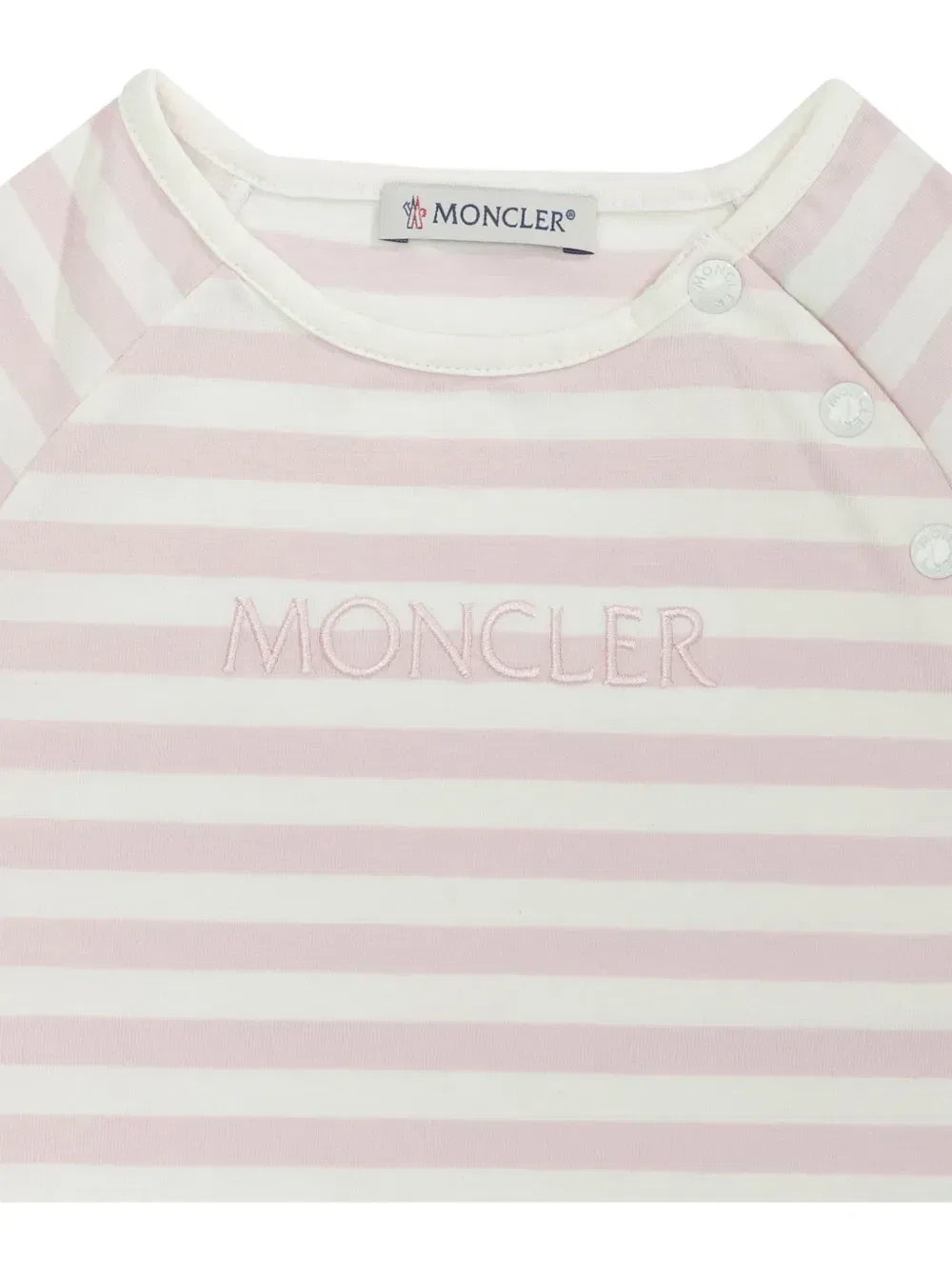 Футболка в полоску Moncler Enfant, белый — фото 3