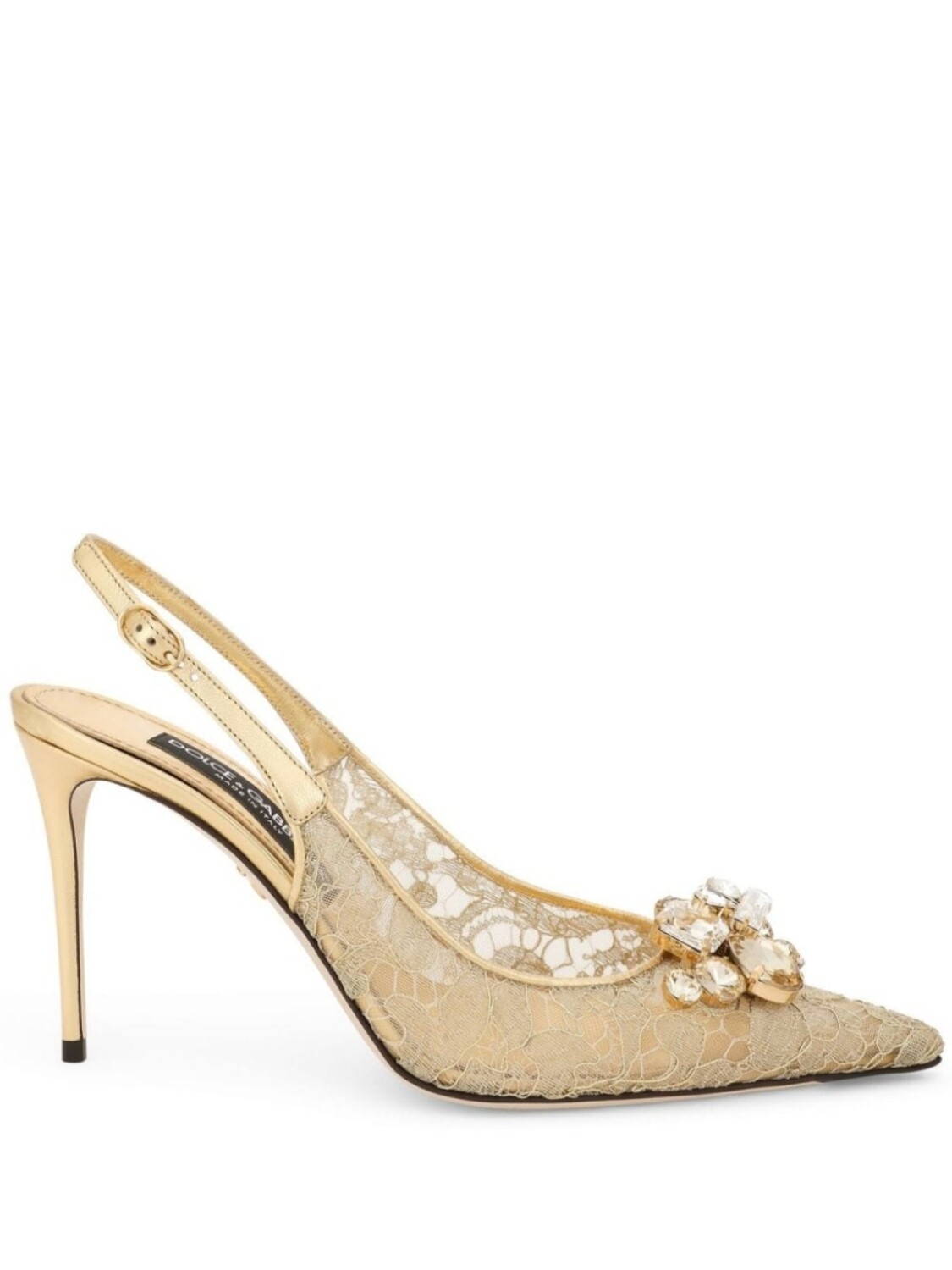 

Dolce & Gabbana кружевные туфли Rainbow 60, золотистый