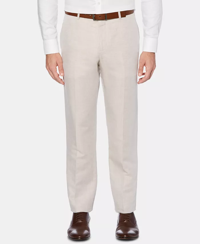 

Perry Ellis Мужские классические брюки Modern-Fit из льна и хлопка Perry Ellis Portfolio, коричневый/бежевый