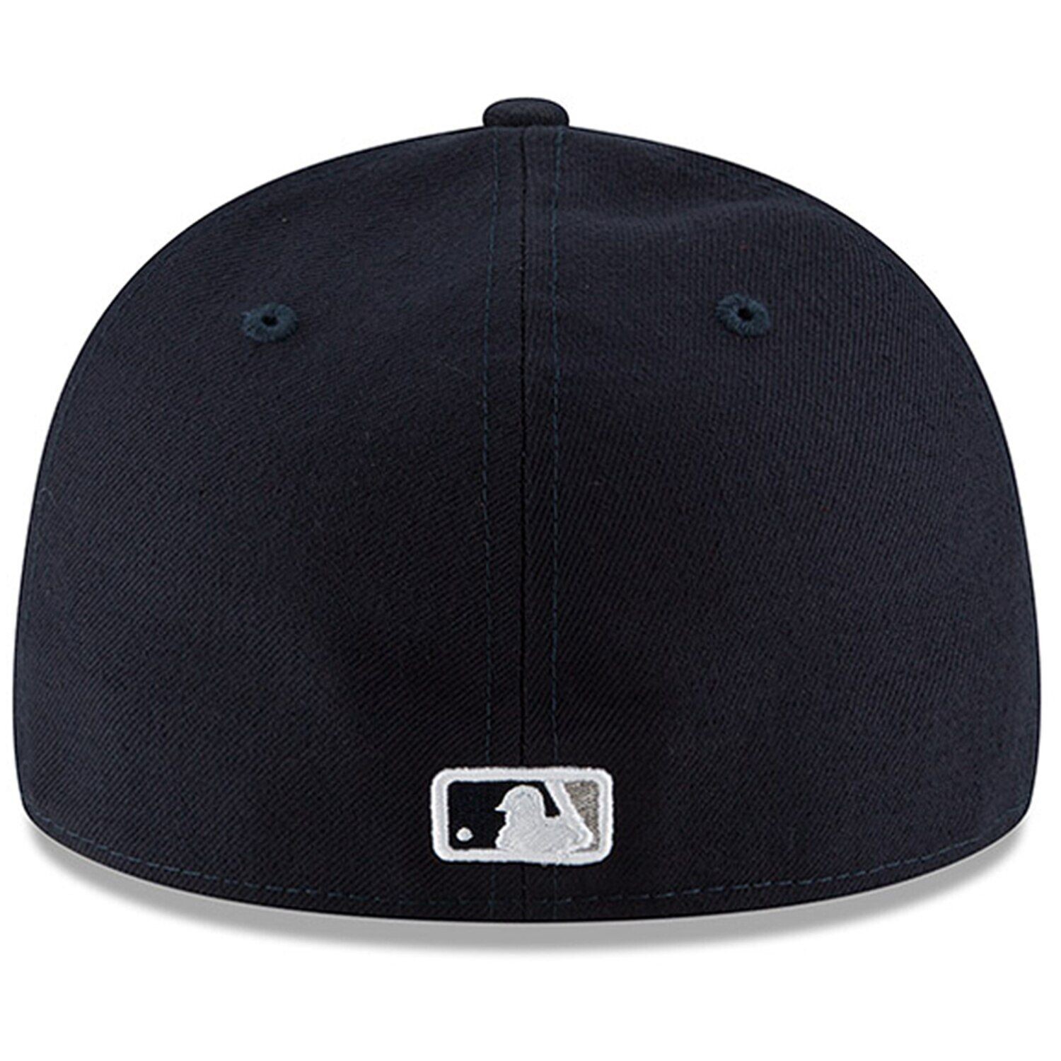 Мужская бейсболка New Era Navy New York Yankees из аутентичной коллекции для игры в поле с низким профилем 59FIFTY Облегающая шляпа — фото 3