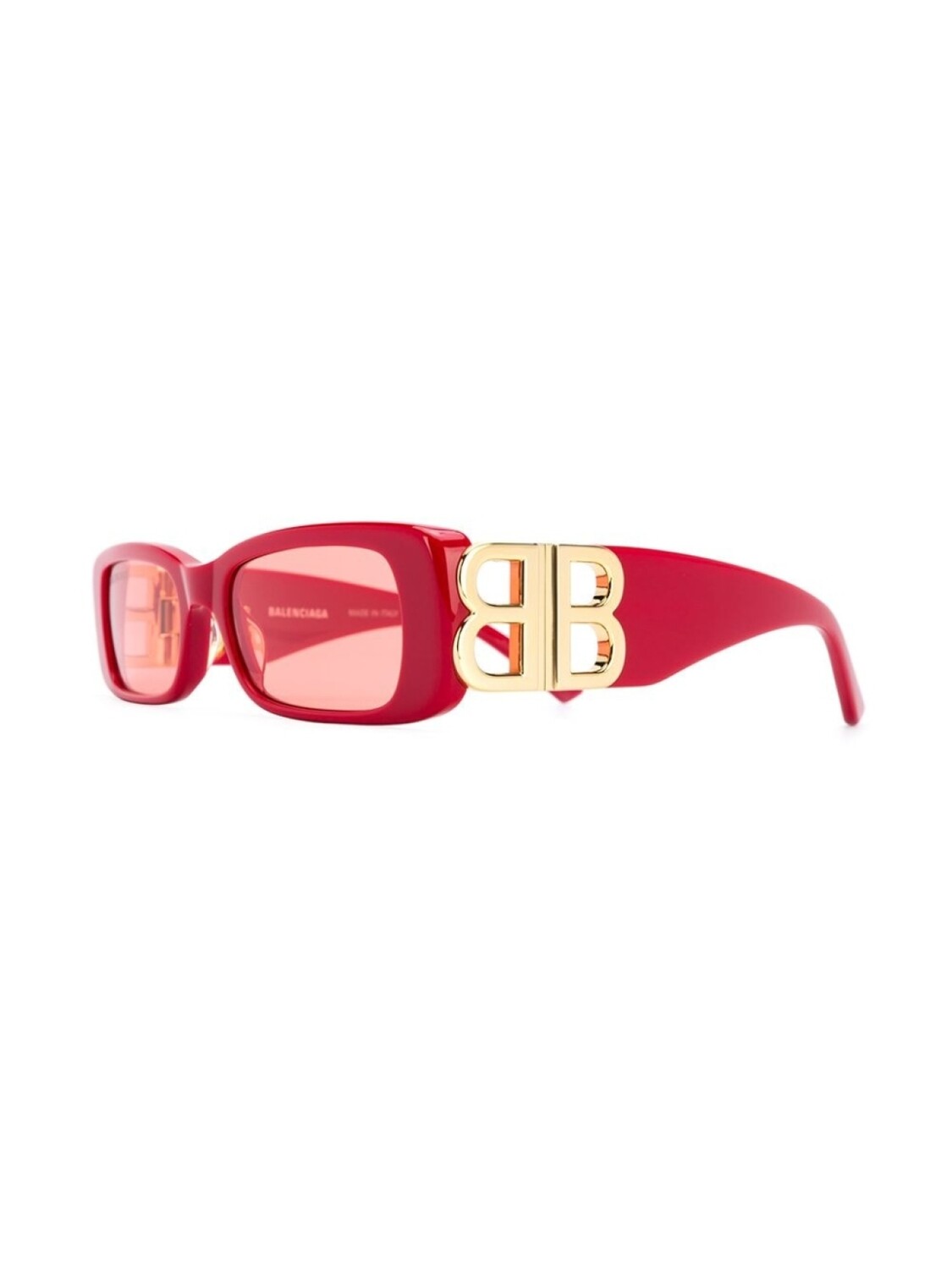 Balenciaga Eyewear солнцезащитные очки Dynasty в прямоугольной оправе, красный — фото 2