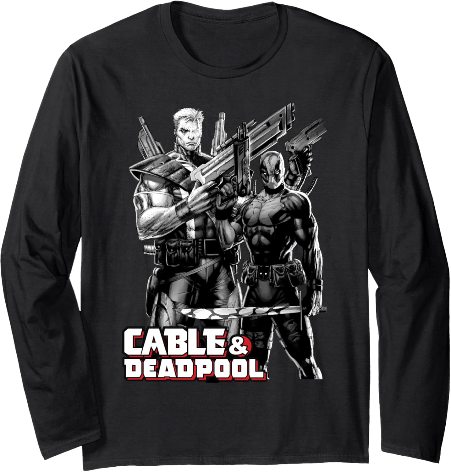 

Футболка с длинными рукавами Marvel Deadpool Cable & Deadpool Comic Portrait, черная