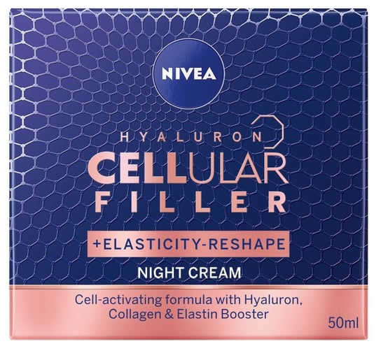 

Ночной крем против морщин 50 мл Nivea, Hyaluron Cellular Filler + Elasticity Reshape