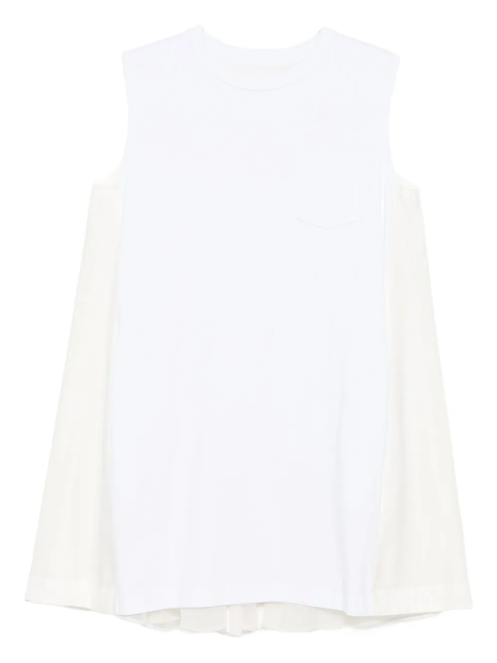 

Хлопковое мини-платье Sacai, белый