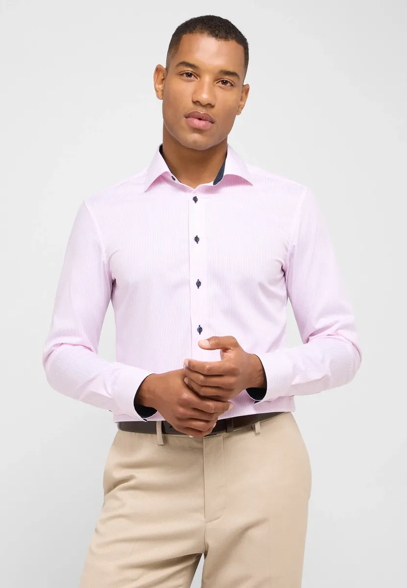 

Рубашка Eterna с длинными рукавами "SLIM FIT", розовый