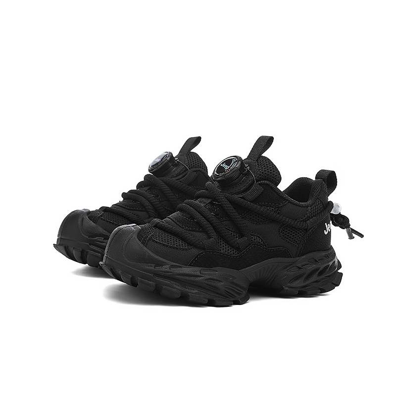 Детские кроссовки для бега с низким верхом, Slip Resistant, Anti Kick, Thermal, Breathable, Rebound Support, Abrasion Resistant Jeep, бежевый розовый — фото 4