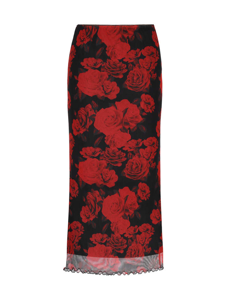 

Длинная юбка myMo ROCKS, цвет red black