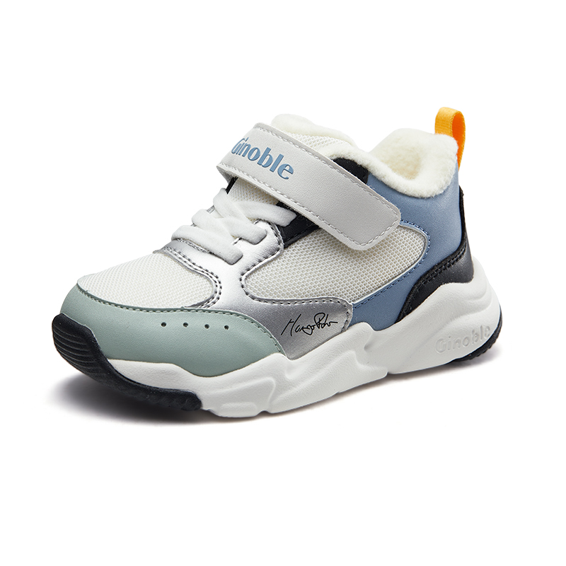 

Кроссовки Thermal Abrasion Resistant Lightweight Shock Absorbers Anti Kick Low top Toddler Shoes Infant And Toddler GINOBLE, белый/серый/синий/черный/зеленый/серебряный