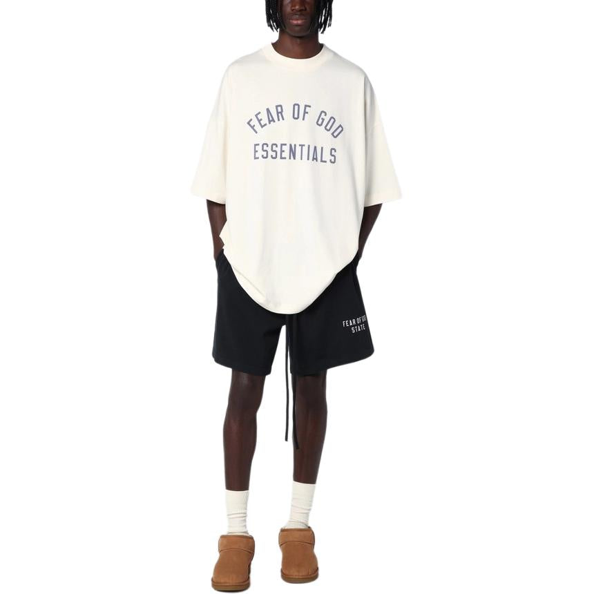 Футболка Fear of God Essentials Jersey Crewneck Tee 'Shell', серый — фото 4