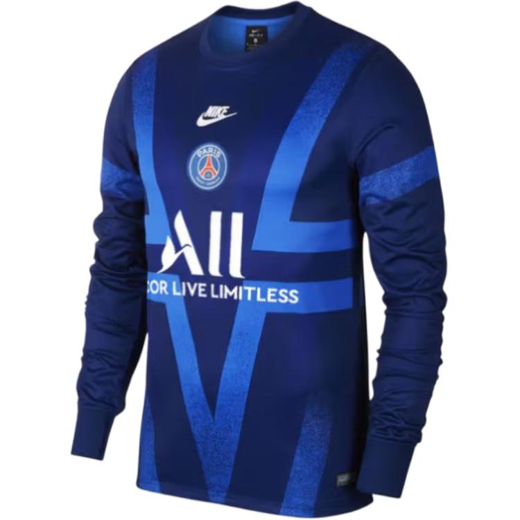 Nike Футболка Paris Saint-Germain Player Issue European Pre-Match Training Soccer Jerseys Men's Blue — фото 3