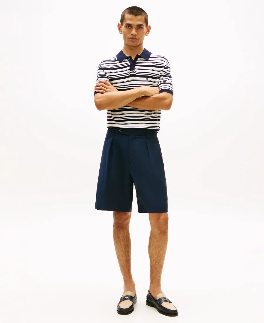 Мужские летние шерстяные шорты прямого кроя, длина 10 дюймов Tommy Hilfiger, Navy Iris — фото 2