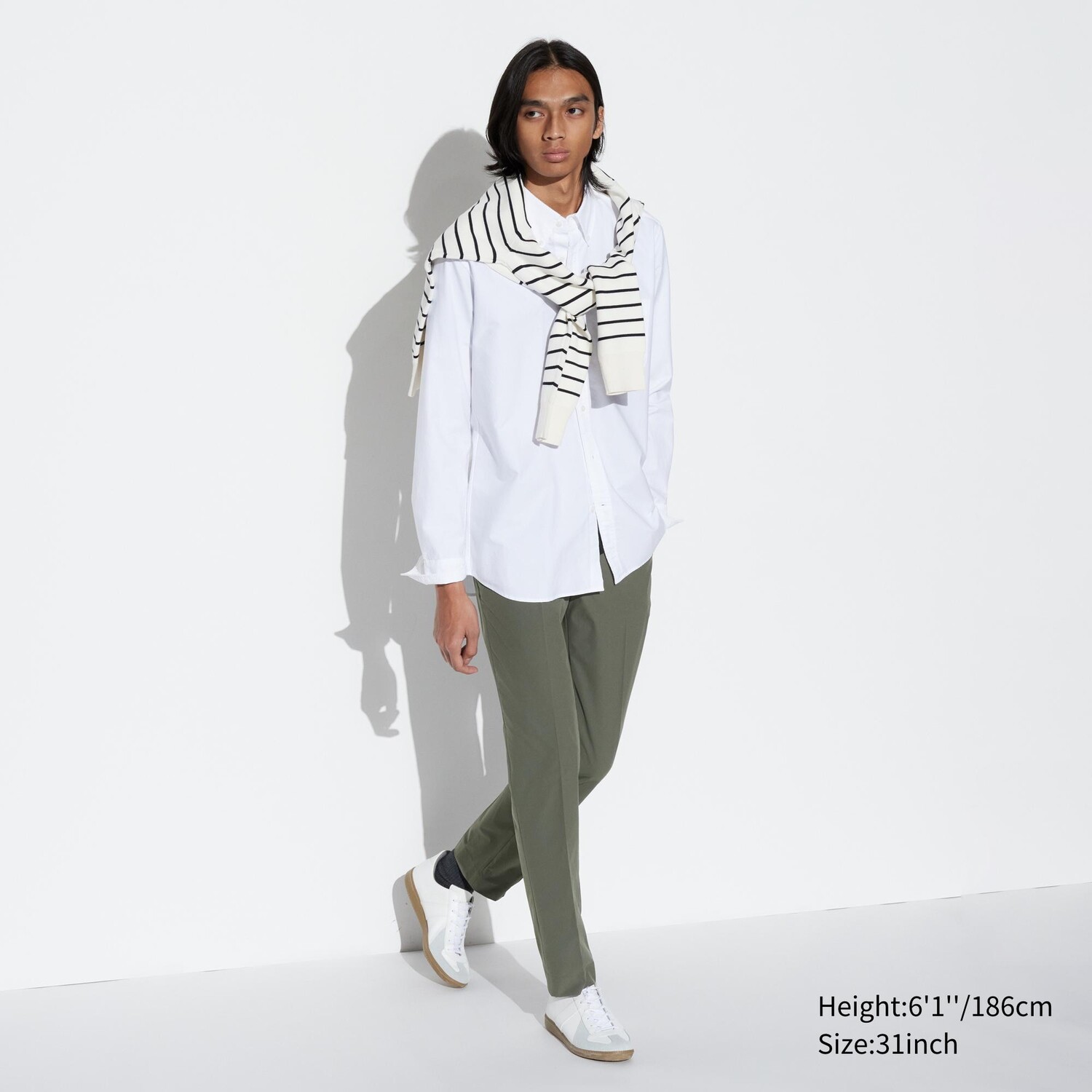 

Брюки AirSense, похожие на хлопок UNIQLO, оливково-зеленый