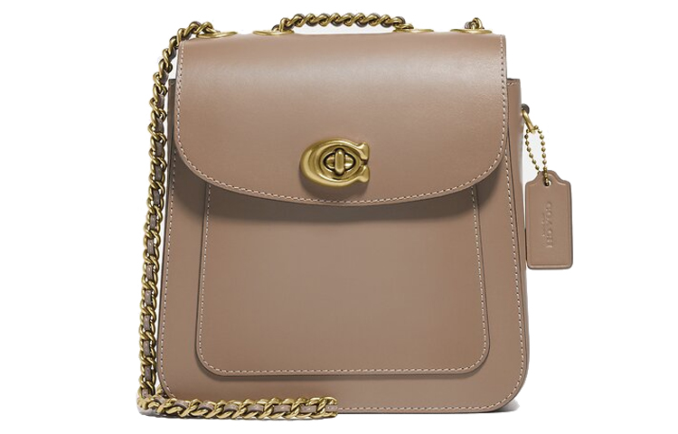 

Сумка через плечо Madison из кожи коровы Coach, цвет нуда браун