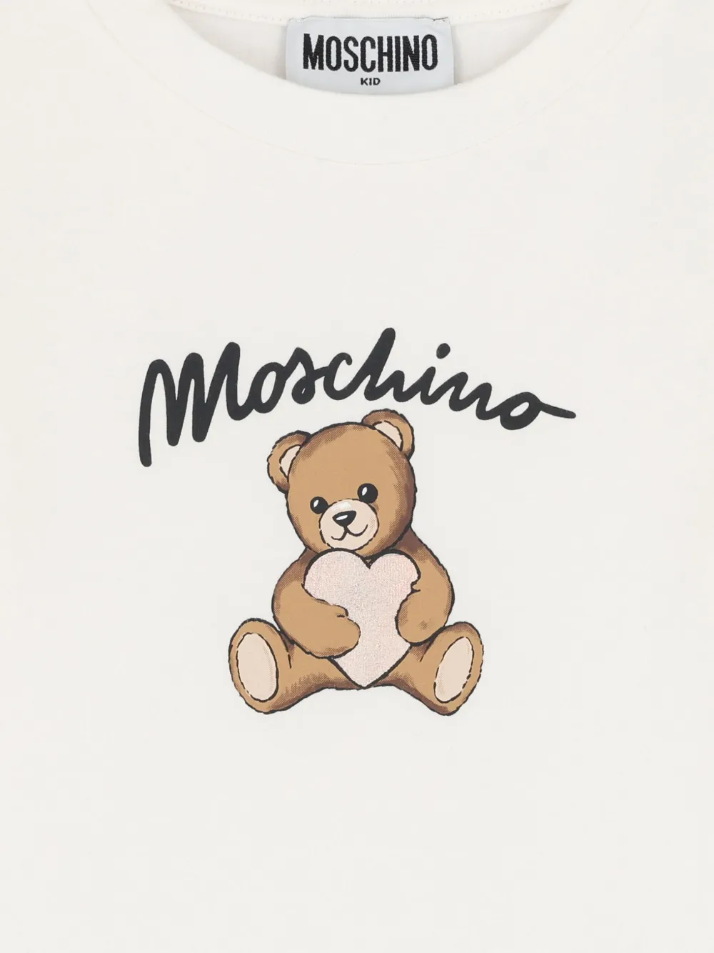 Футболка с длинными рукавами и логотипом Moschino Kids, белый — фото 3