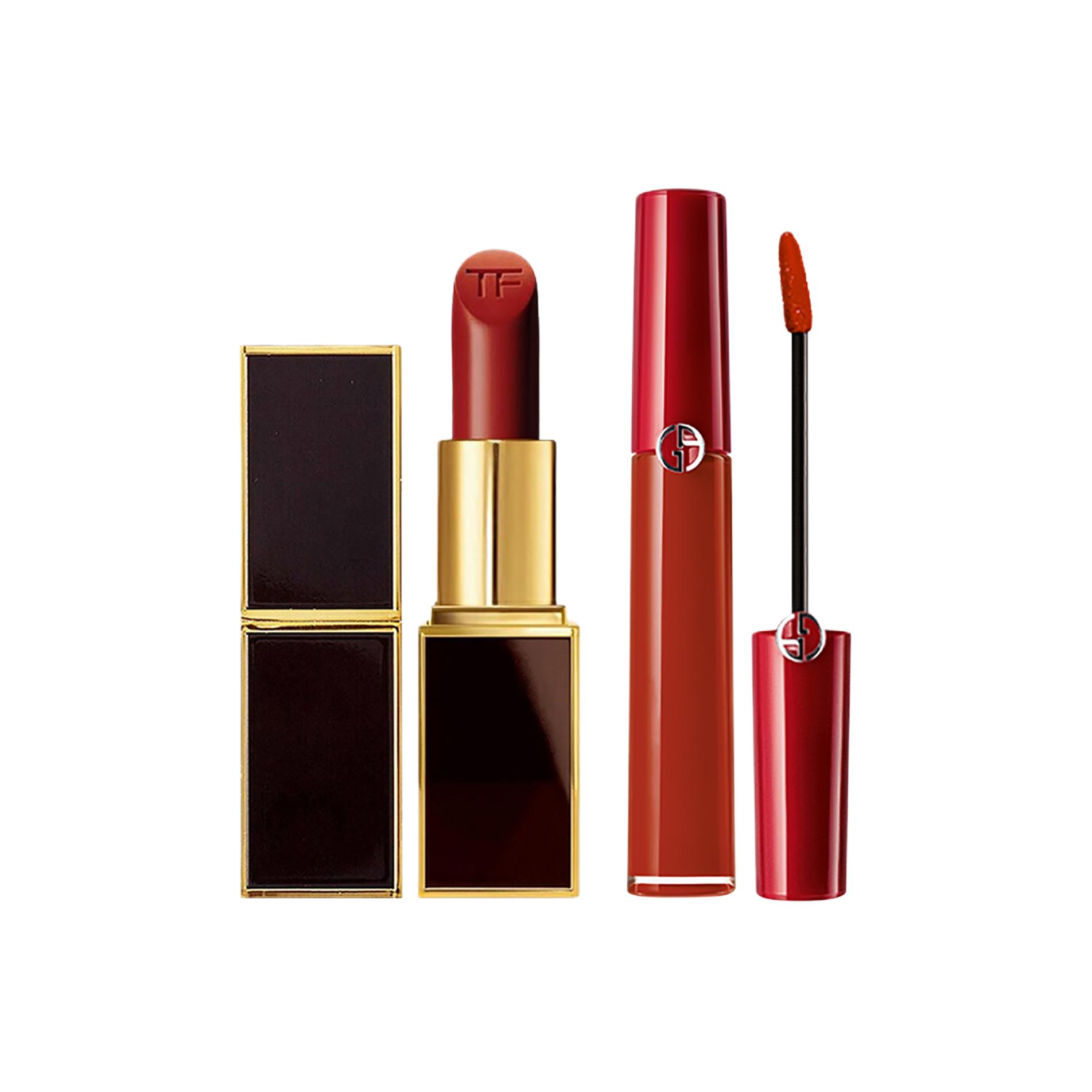

TOM FORD Премиальные помады TF Hot Color Combination, кремовые, увлажняющие, легко растушевываются, 2 шт