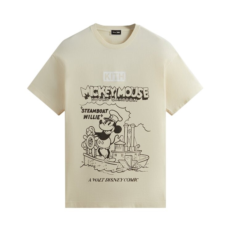 

Футболка Kith For Mickey & Friends Steamboat Willie Vintage 'Sandrift', кремовый, Бежевый, Футболка Kith For Mickey & Friends Steamboat Willie Vintage 'Sandrift', кремовый