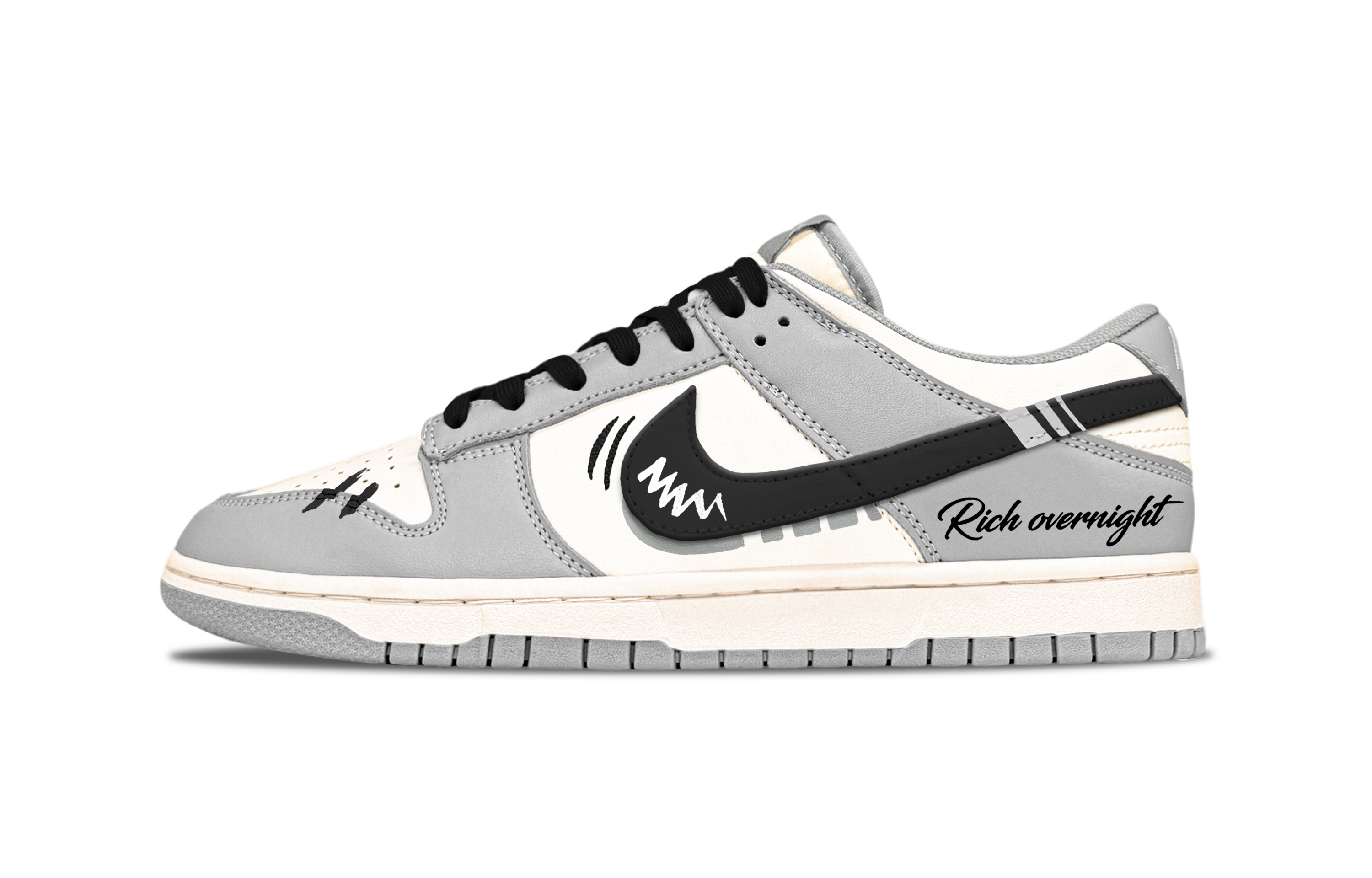 

Nike Кроссовки для скейтбординга Dunk Small Dior Low Top, мужские, черные, белые, серые