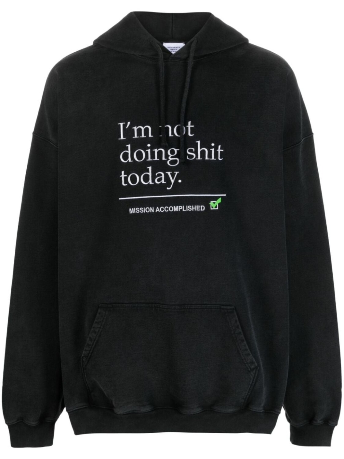 

VETEMENTS худи с принтом, черный