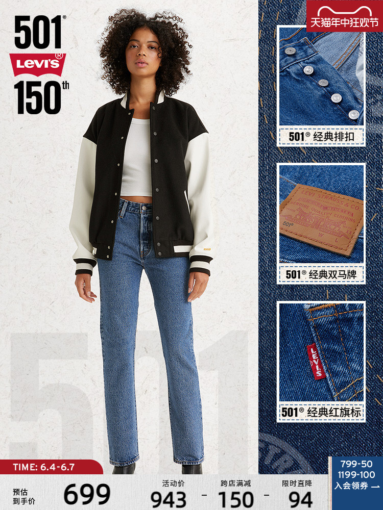 

Джинсы женские Levi's прямые, синий