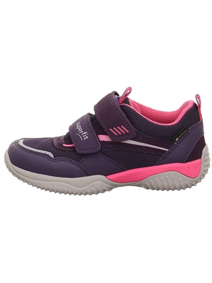 

Кроссовки на шнуровке superfit Leder-Sneakers Storm, цвет Pflaume/Pink