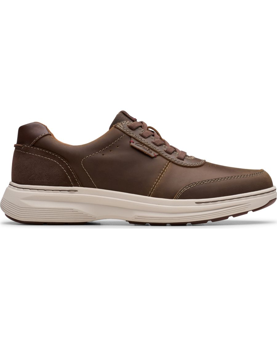 Мужские повседневные кроссовки Craftwell на шнуровке Clarks, Beeswax leather — фото 2