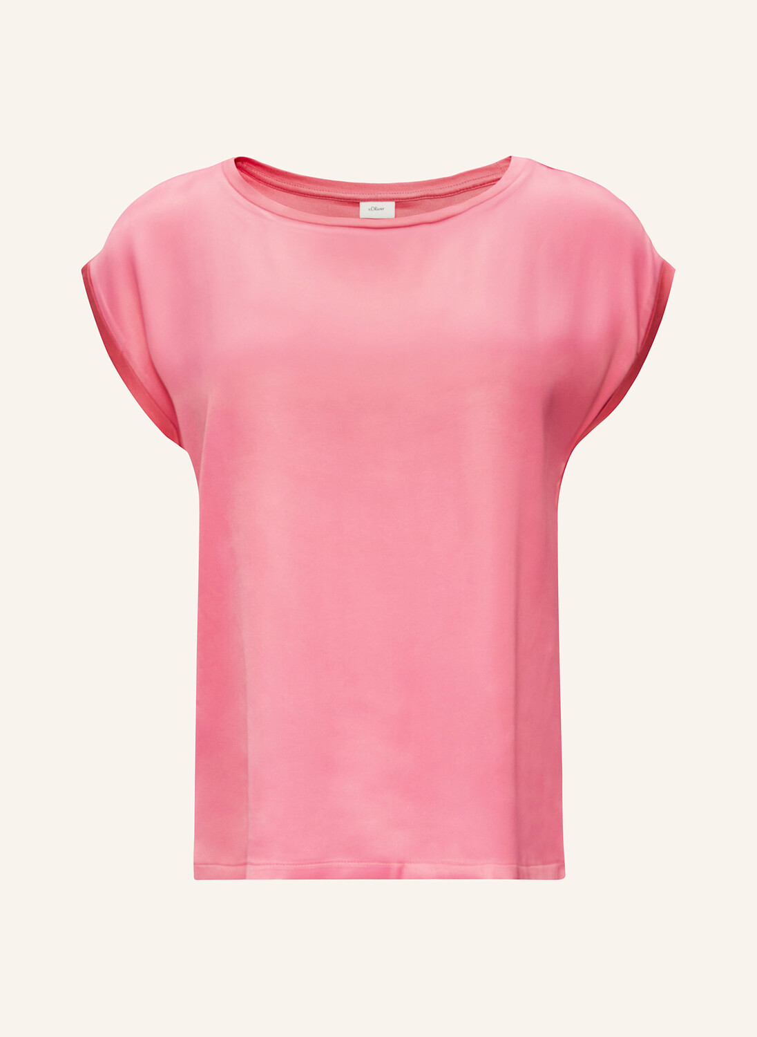 

Футболка из микса материалов S.Oliver Black Label, розовый