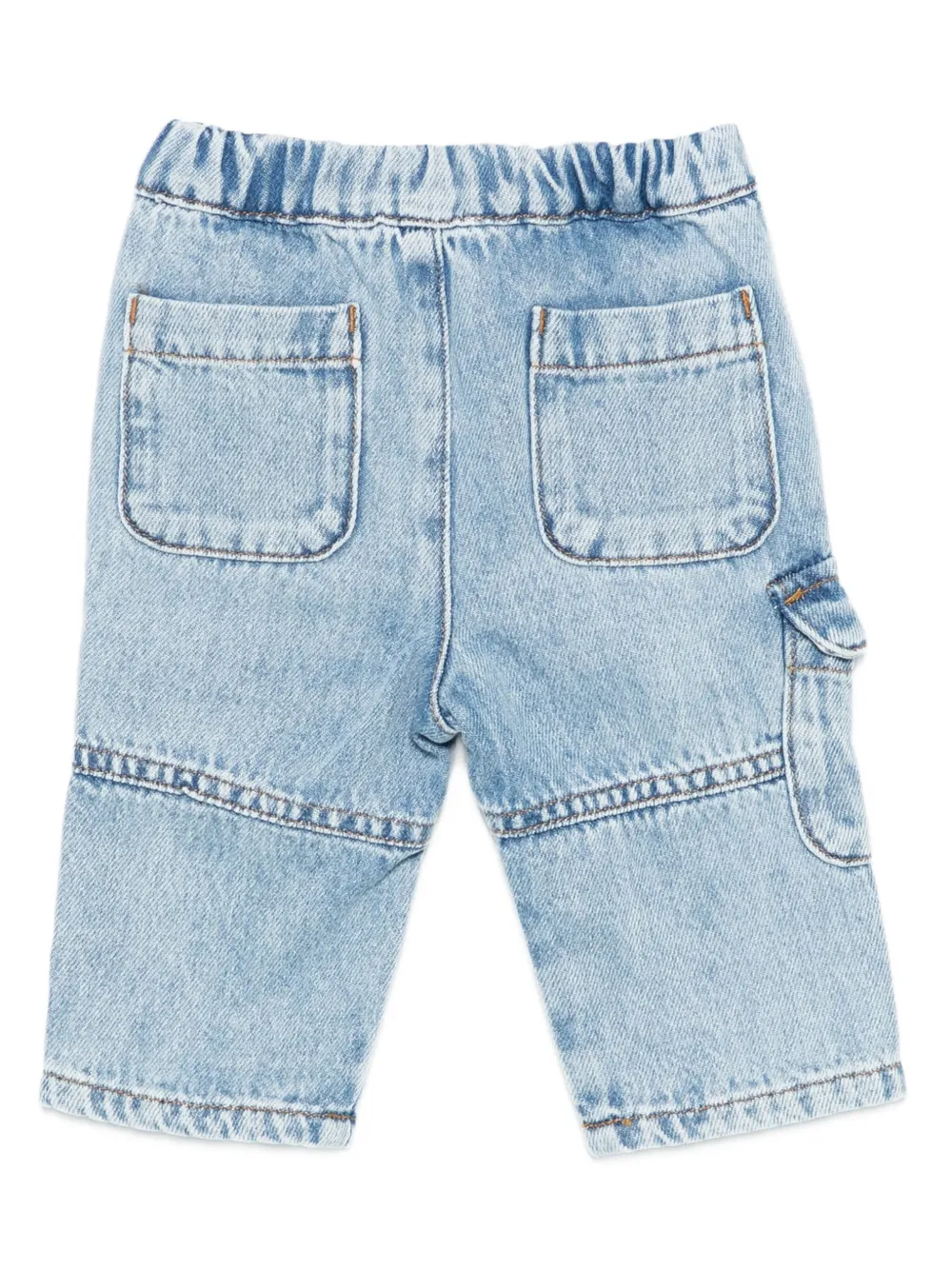 Брюки карго с вышитым логотипом Emporio Armani Kids, синий — фото 2