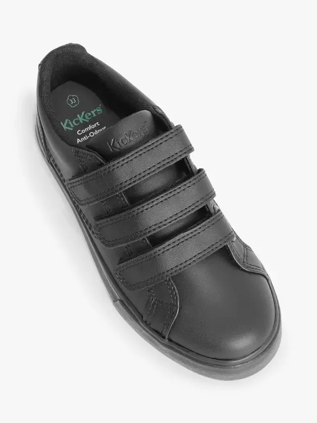 Детские школьные туфли Tovni Trip, черная кожа Kickers — фото 4