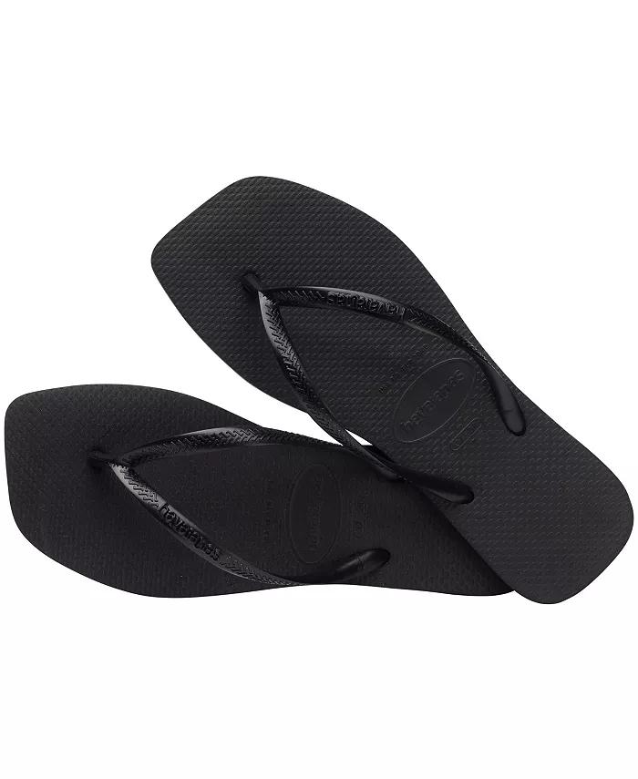Женские узкие квадратные сандалии Havaianas, черный — фото 4