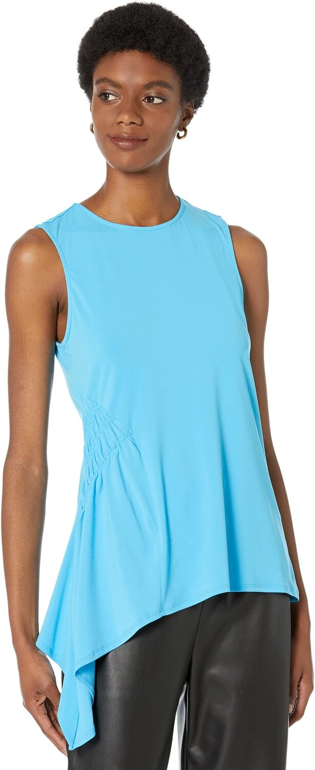 

Пуловер H Halston Sleeveless Side Smocked Asymmetric Pullover, цвет Turquoise