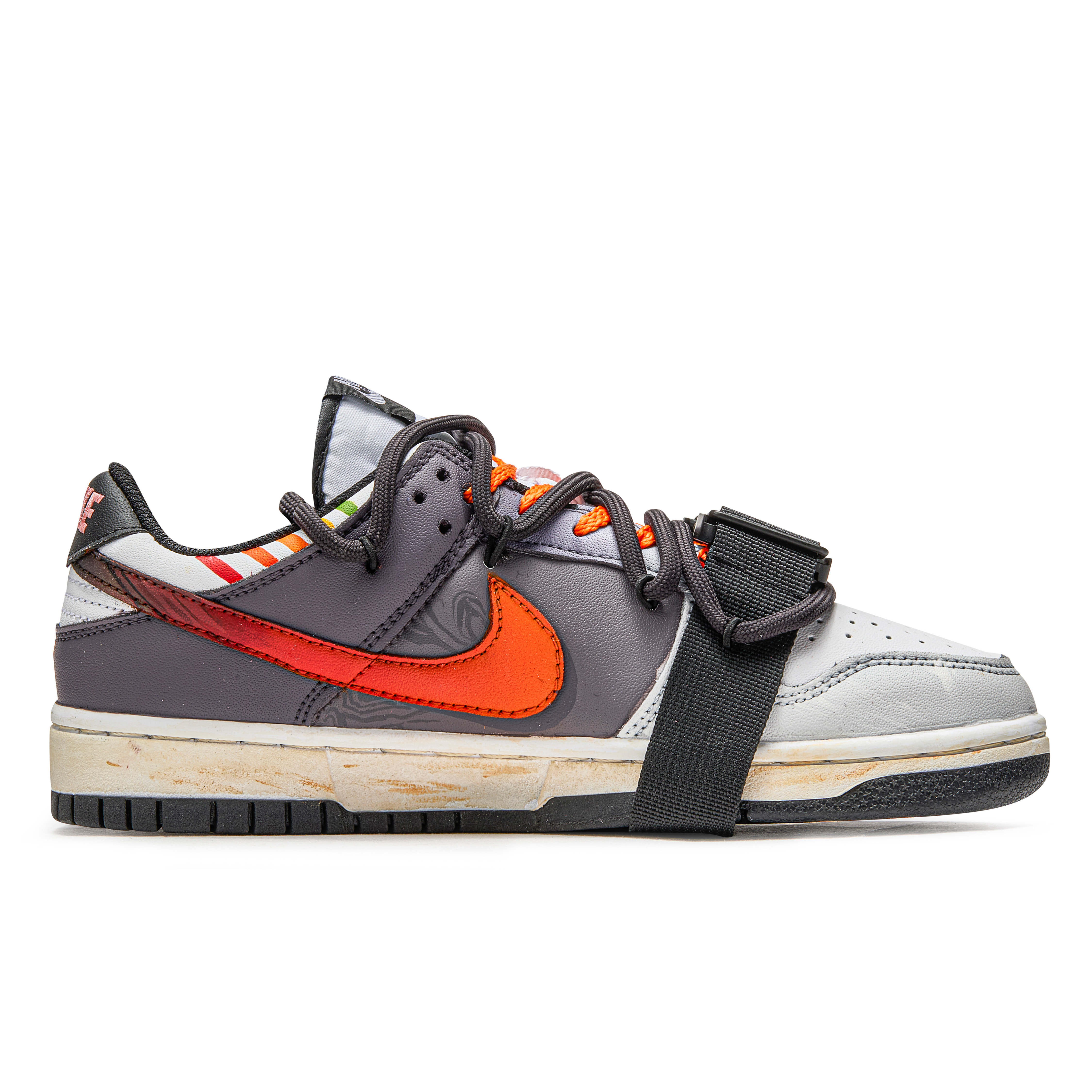 

Кроссовки Nike Dunk Skateboarding Shoes Unisex Low-top Black/Gray/Orange, черный/серый/оранжевый