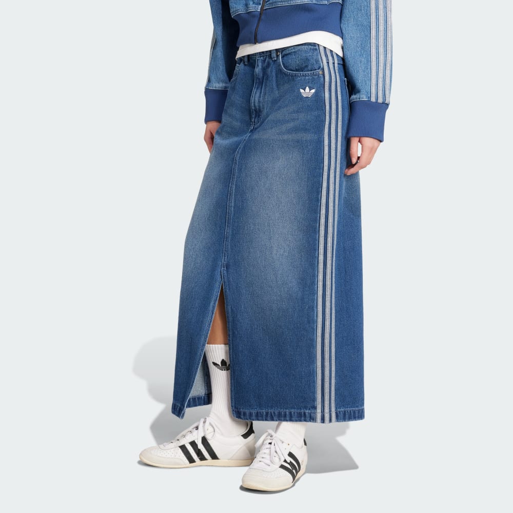 

Юбка Adidas Adicolor 3-Stripes Denim Pencil Skirt, цвет Indigo Denim