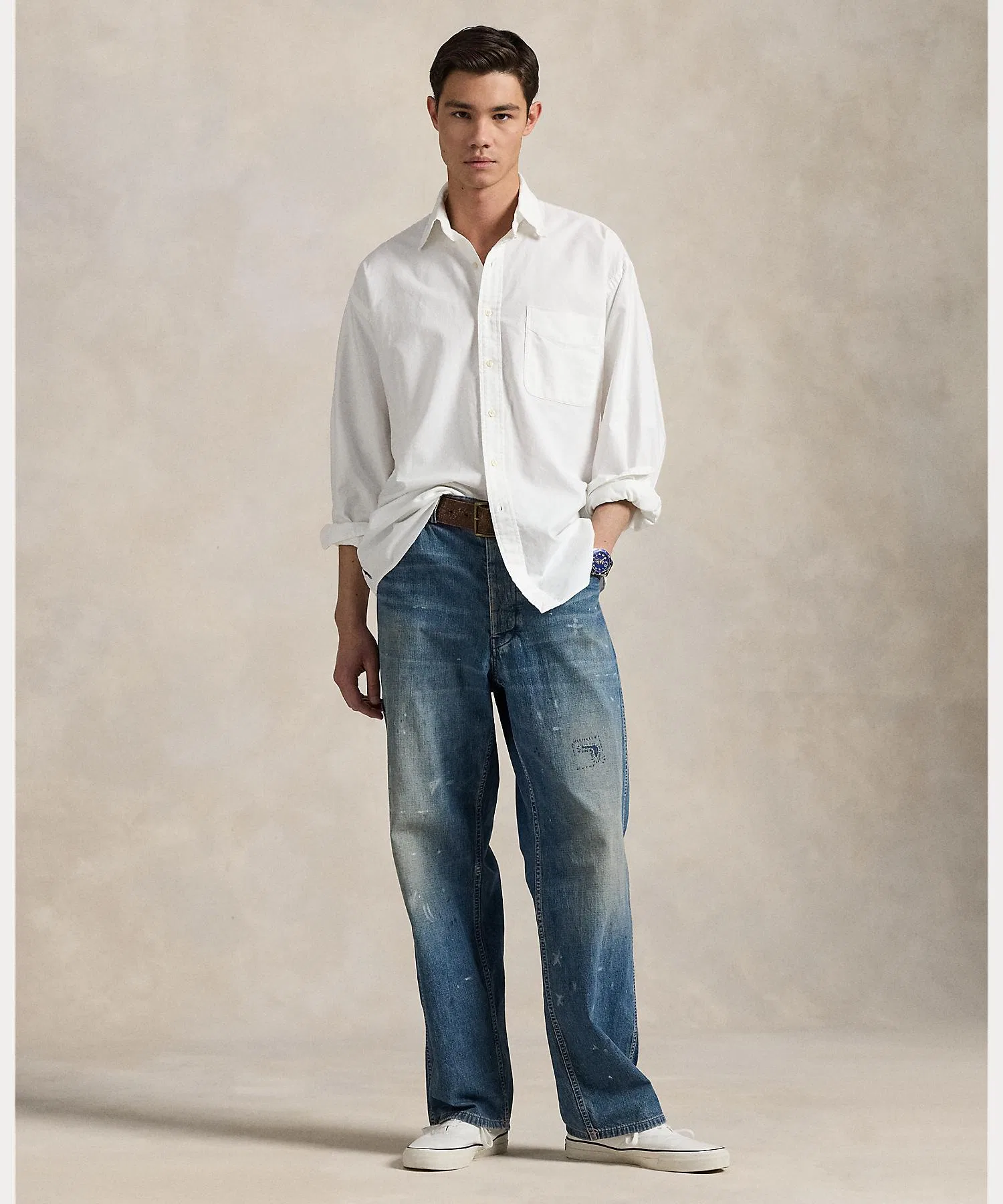 Мужская рубашка Polo Ralph Lauren Organic Cotton Big Shirt — фото 3