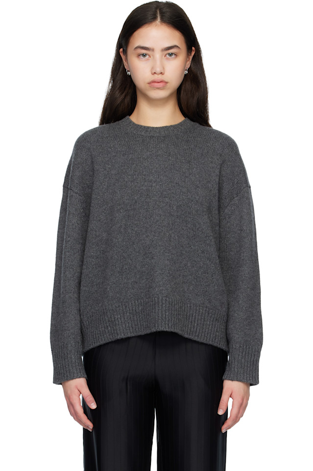 

Loulou De Saison Серый свитер из кашемира оверсайз