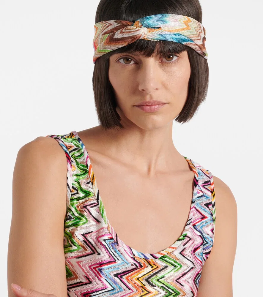 Повязка на голову в виде зигзага Missoni, мультиколор — фото 2