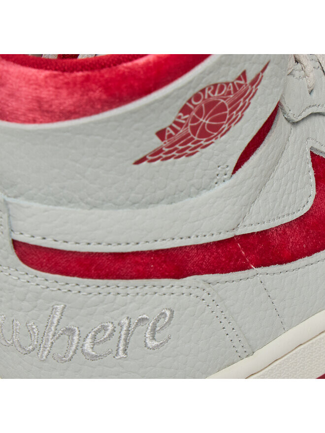 Кроссовки Nike W Air Jordan 1 Zm Air CMf 2 Sp DV1304 106 Blanco, красный/белый — фото 4