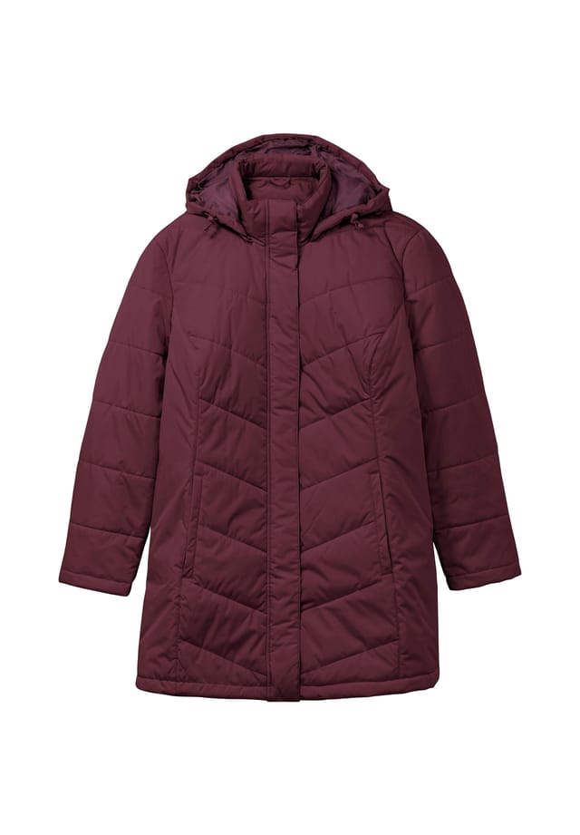 

Стеганая куртка со съемным капюшоном и утеплителем Sheego, бургундия