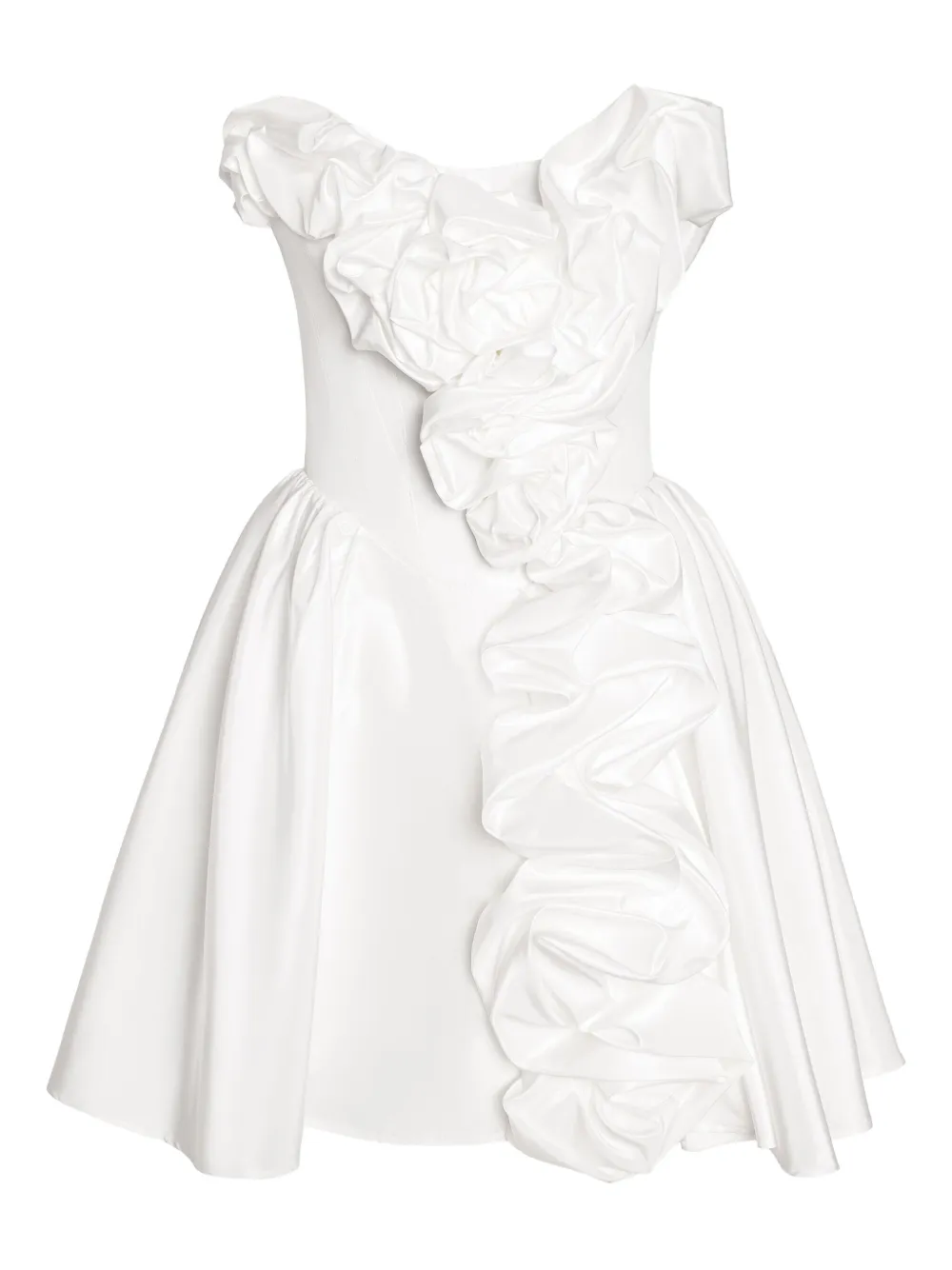 

Платье мини с оборками Post Meridiem, белый