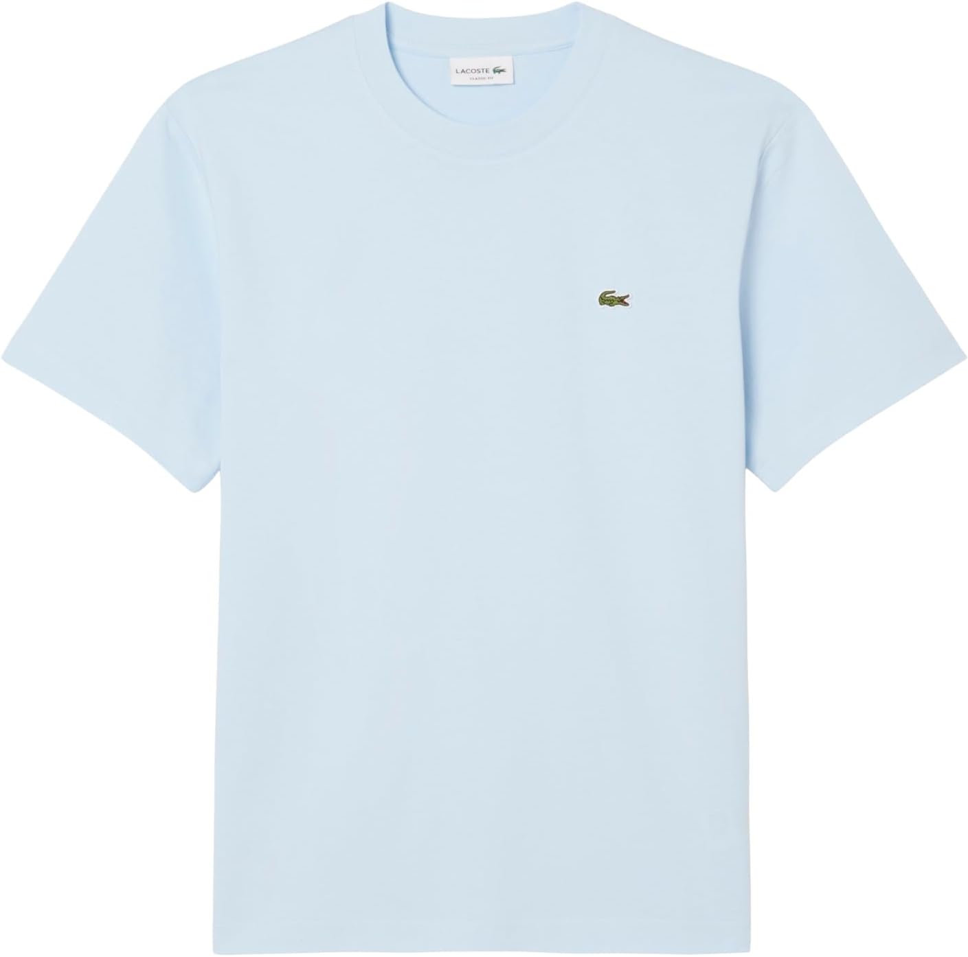 Мужская хлопковая футболка с логотипом Lacoste, Light Blue — фото 4