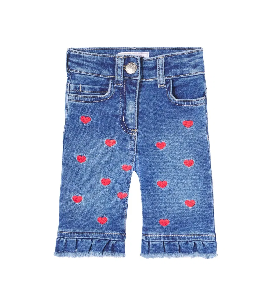 Monnalisa X Disney Baby embroidered straight jeans