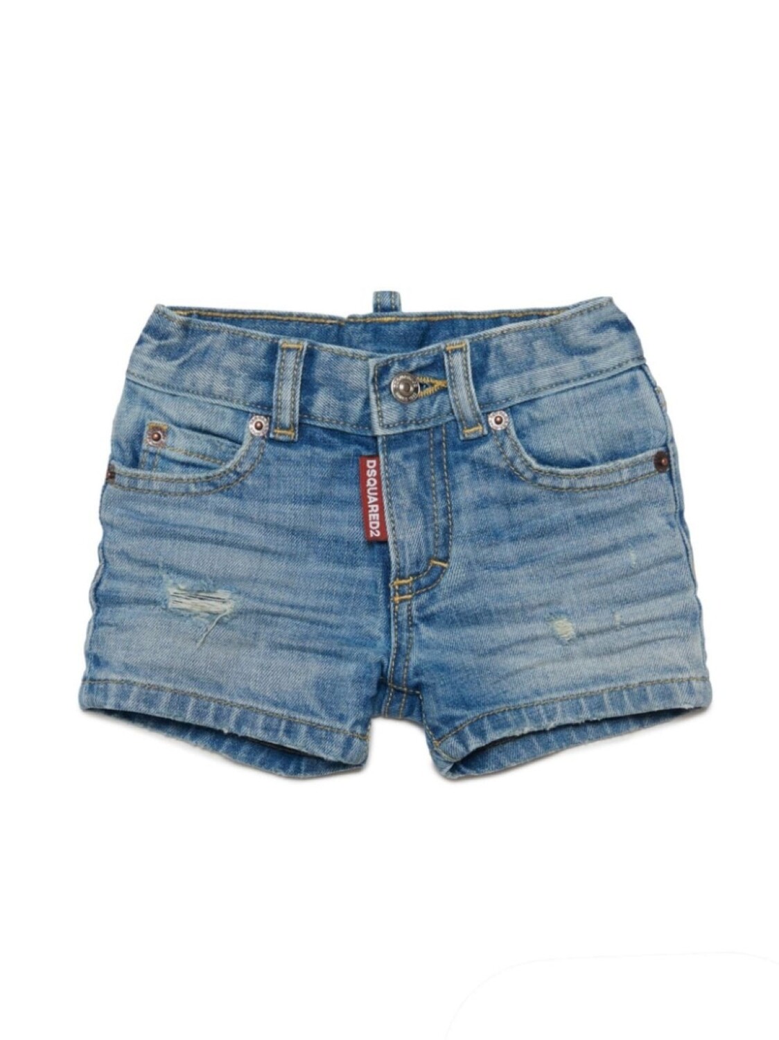 

Dsquared2 джинсовые шорты с прорезями, синий