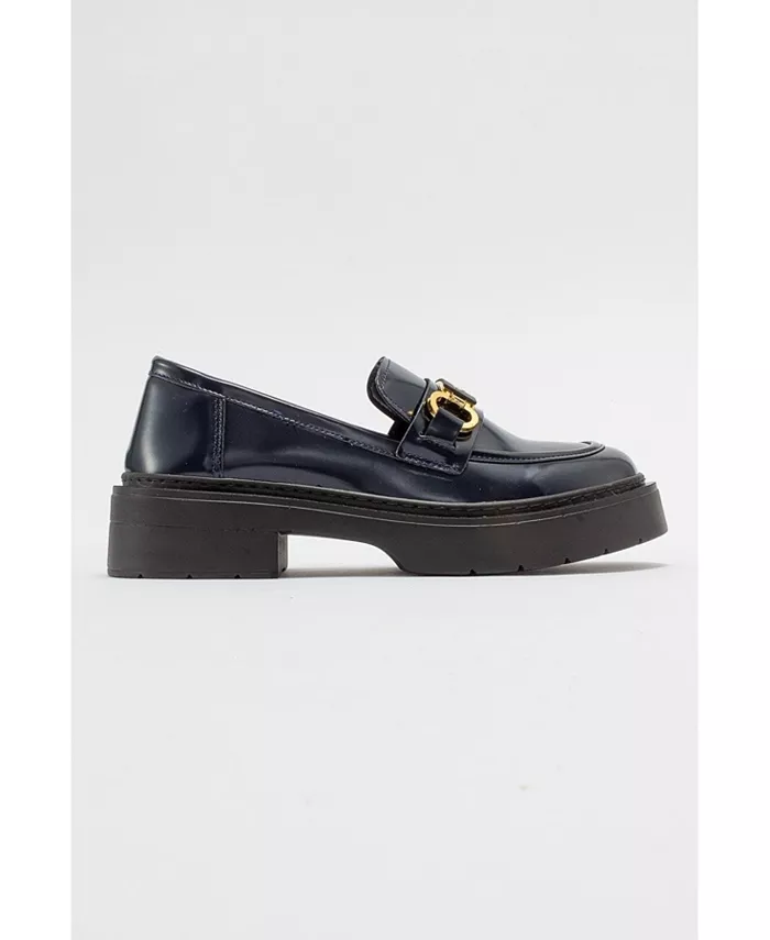 Женские лоферы Simone на платформе с пряжкой Prologue Shoes, синий — фото 2