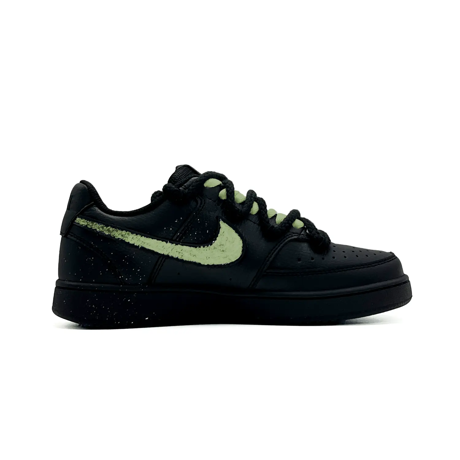 Court Vision Low Ink Shadow Cyan Glint PU Synthetic Leather Cushioning, Wear Resistant Low top Skateboard Shoes Nike, черный — фото 3