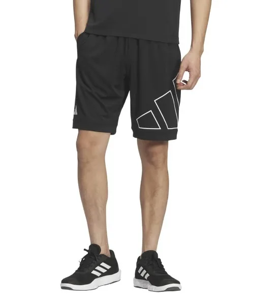 Мужские спортивные шорты adidas Tech Essentials с логотипом чёрно-белые