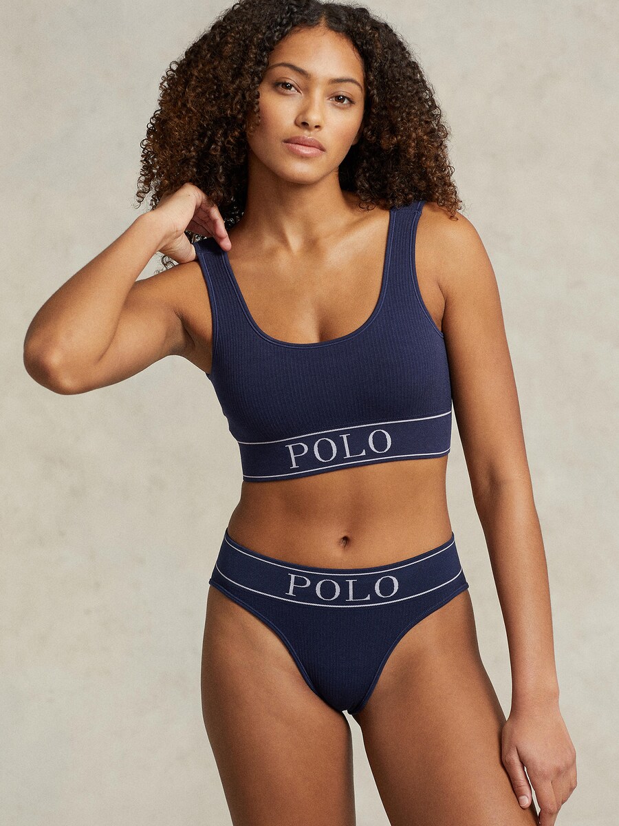 Бюстгальтер без косточек Polo Ralph Lauren  SCOOP NECK TOP, темно-синий — фото 3