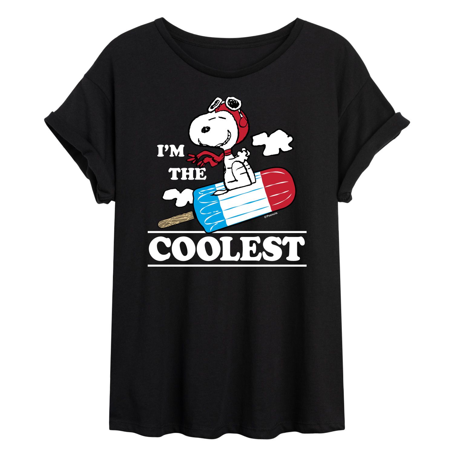 

Футболка для детей Peanuts Snoopy Im The Coolest с струящимся рисунком Licensed Character, черный