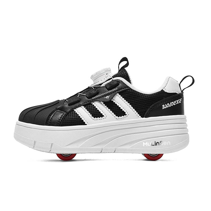 

Нескользящая, противоударная, износостойкая, увеличивающая рост детская обувь для повседневной жизни Mulinsen, черный