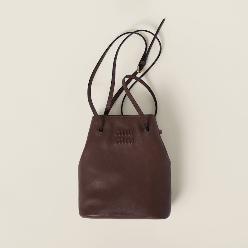 

Мини-Сумка из кожи наппа Miu Miu, коричневый